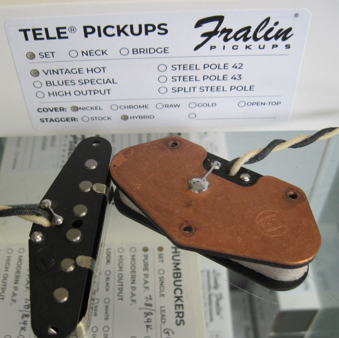 Lindy Fralin Vintage Hot Telecaster Pickups Set Hybrid Stagger