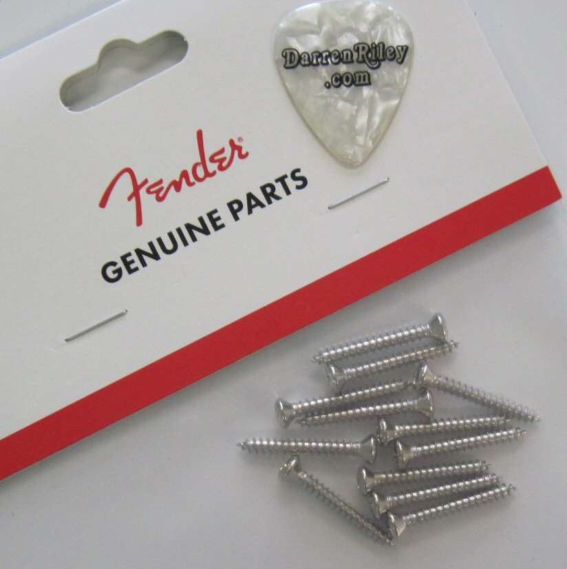 Fender Bridge Mounting Screws 5x1 Nickel 0015610049