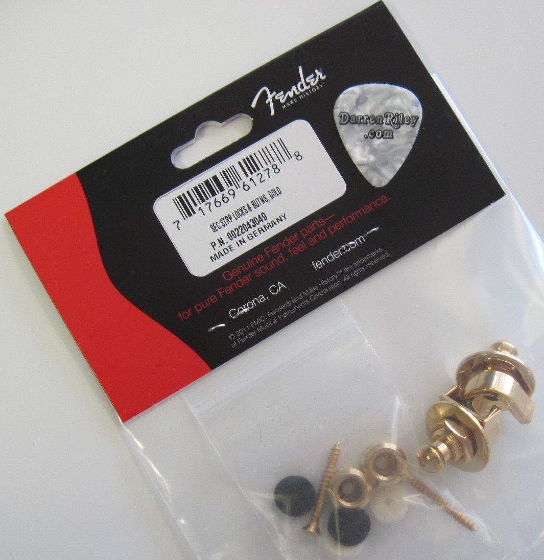 Fender Schaller Strap Locks Gold 0022043049 0022043049