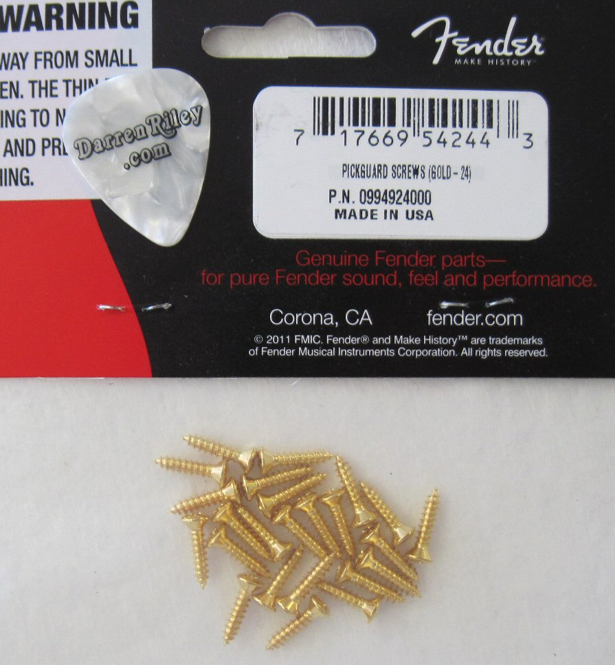 Fender Pickguard Screws GOLD pack of 24 0994924000