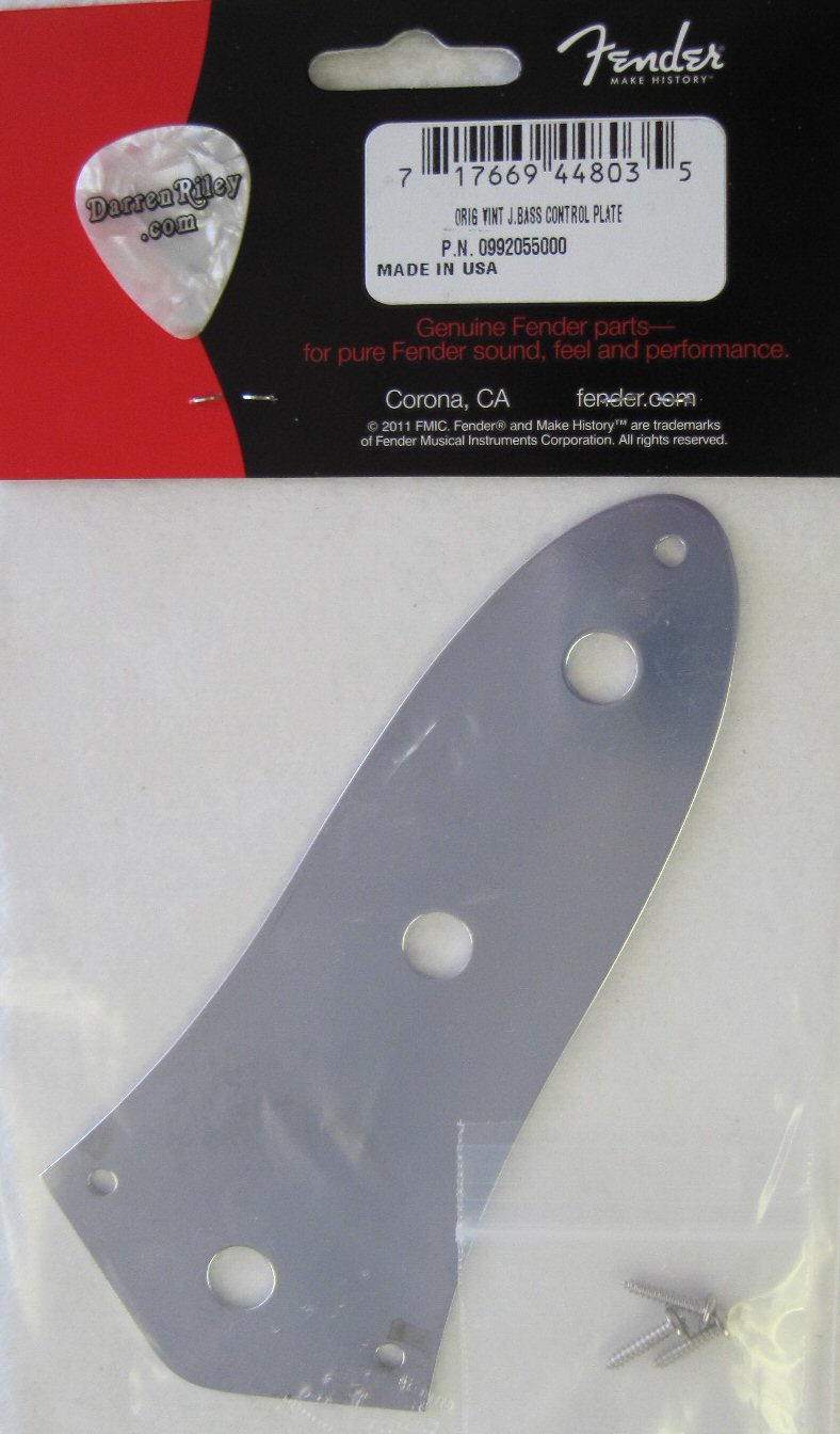 Fender 62 Jazz Bass Control Plate 3 hole 0992055000 0992055000 Fender 62 Jazz Bass Control Plate 3 hole 0992055000 0992055000