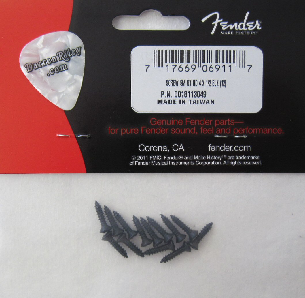 Fender Pickguard Screws BLACK 0018113049