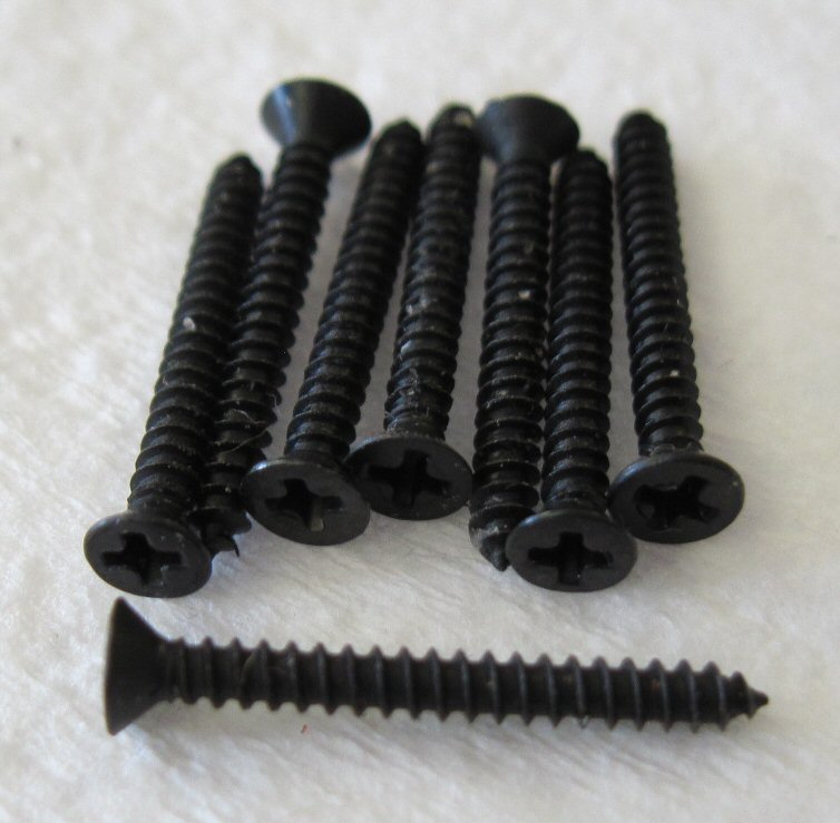 GS_0008003 Humbucking Pickup Ring Mounting Screws Black