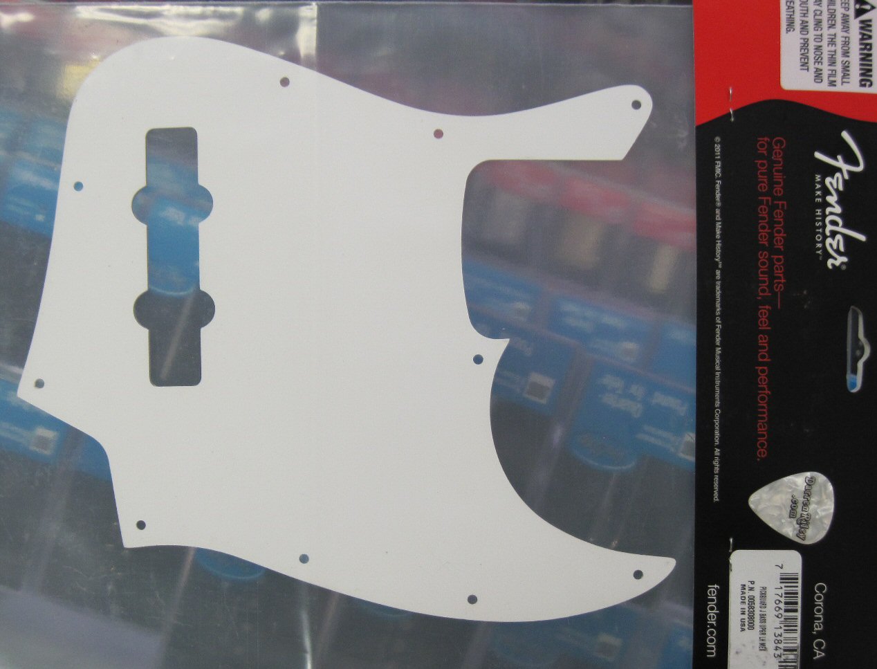 Fender Mexico Jazz Bass Pickguard White LEFT HAND 0058308000 0058308000