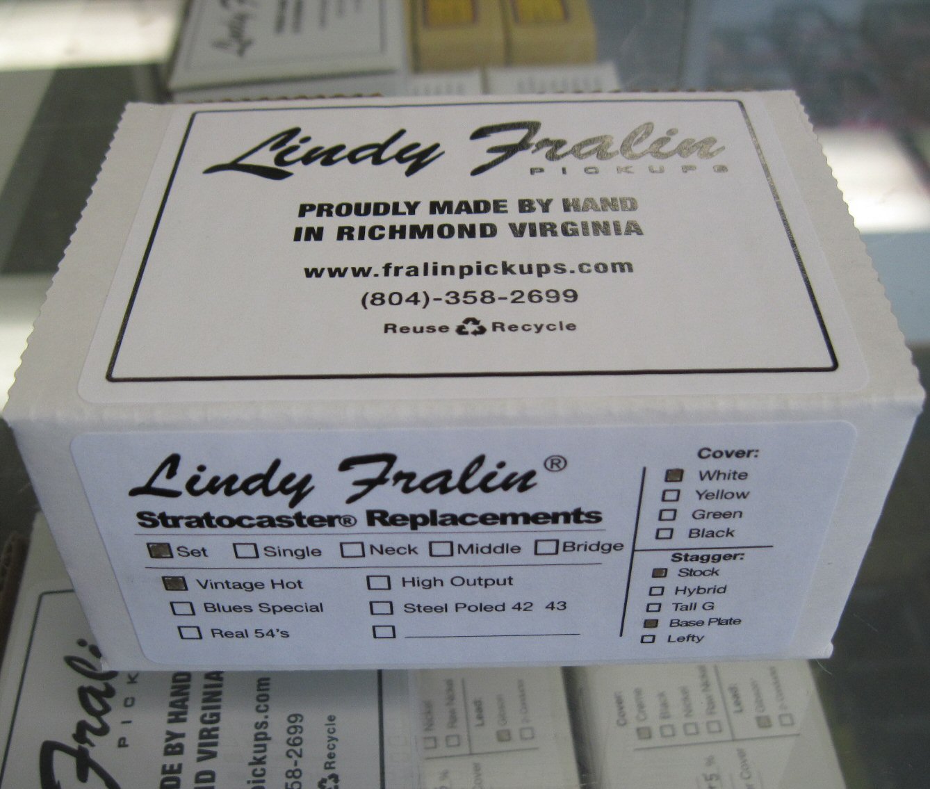 Lindy Fralin Vintage Hot Stratocaster Pickups Set Stock Stagger