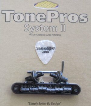 TonePros TP6K-B Standard Tuneomatic Black G Formula Nylon Saddles Black