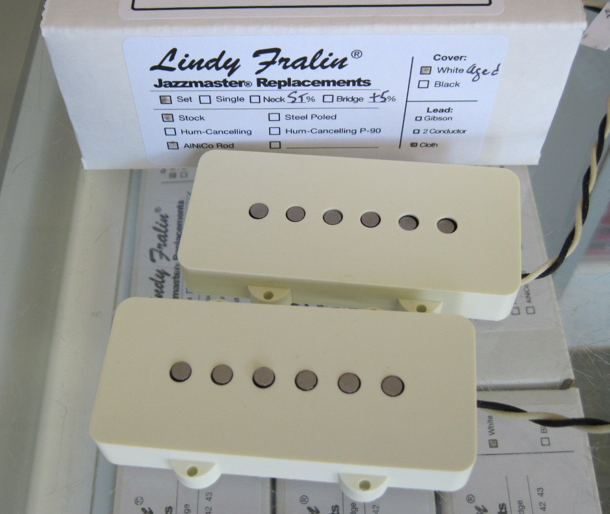 Lindy Rralin jazzmaster pickup set元箱