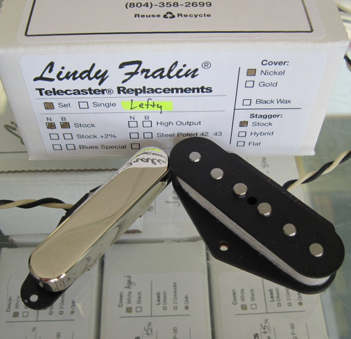 Lindy Fralin pickups in stock at Darren Riley's