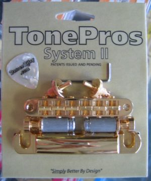 TonePros LPM04-G Standard Tuneomatic/Tailpiece Set Gold
