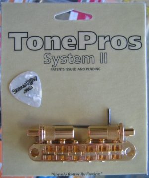 TonePros T3BT-G Metric Tune-O-Matic Bridge Gold