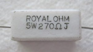 Resistor WW BT 5W 5% 270 ohm 0070139000