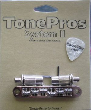 TonePros TPFR-N Metric Tuneomatic with Roller Saddles Nickel