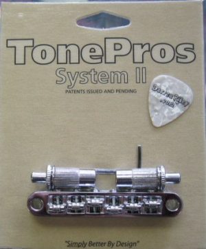 TonePros TPFR-C Metric Tuneomatic with Roller Saddles Chrome
