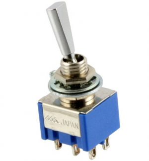 On-On-On DPDT Mini Switch Chrome EP-0080-010