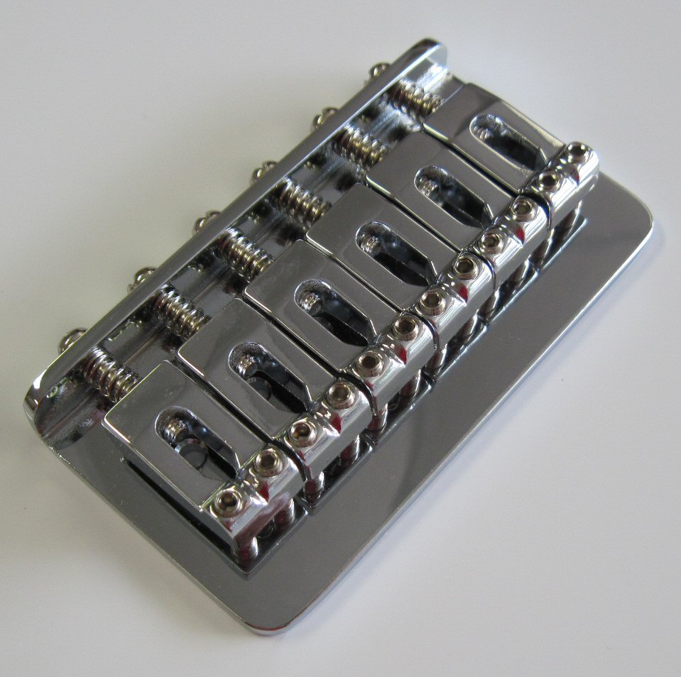 Fender Hardtail Strat Bridge Assembly - Chrome, For Import Strat/Tele Models (005-8274-000)