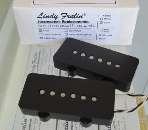 Lindy Fralin Jazzmaster Pickups Stock Set with +5% Bridge Black Covers