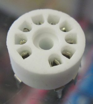Tube Socket 9-pin Miniature Ceramic PC mount