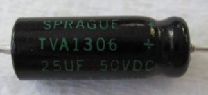 Sprague Atom 25uF 50V Electrolytic Capacitor