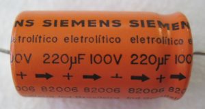Siemens 220uF 100V electrolytic capacitor