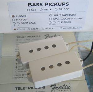 Lindy Fralin Precision Bass Pickups White Covers