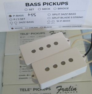 Lindy Fralin Precision Bass Pickups 5% Overwound White Covers