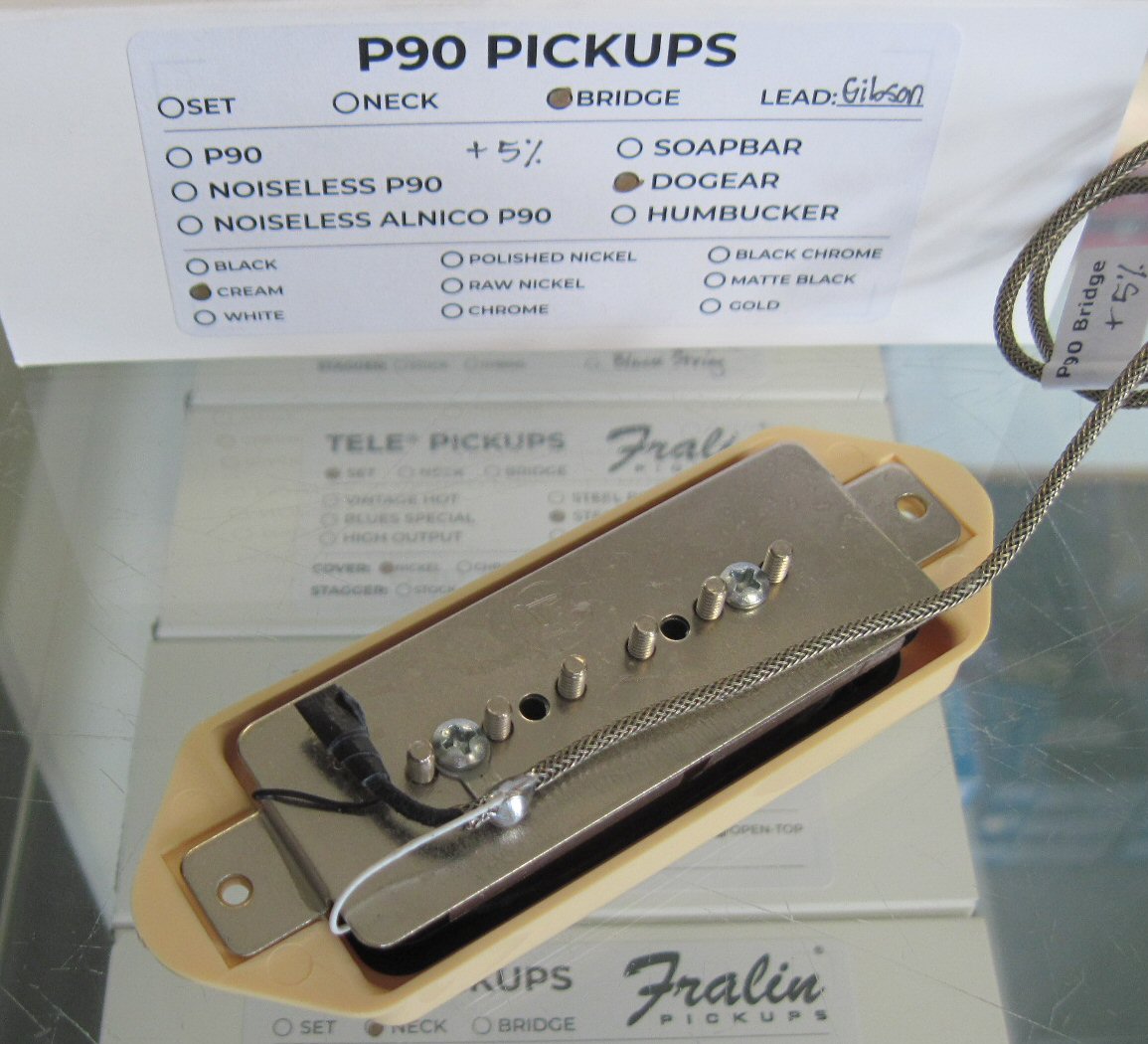 Lindy Fralin Dogear P90 Bridge Pickup 5% Overwound Creme