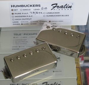 Lindy Fralin Pure PAF Humbucker set Nickel Covers 7.8k/8.4k