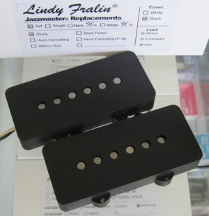 Lindy Fralin Jazzmaster Pickups Stock Set Black Covers
