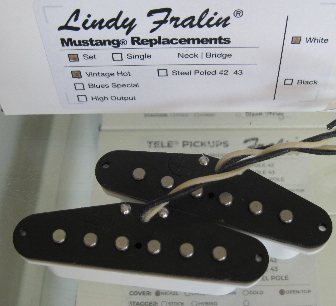 Lindy Fralin Mustang Pickups Set with White Covers