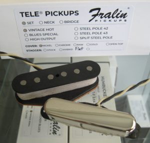 Lindy Fralin Vintage Hot Telecaster Pickups Set Flat Poles White String