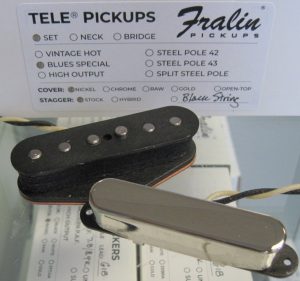 Lindy Fralin Blues Special Telecaster Pickup Set Stock Stagger Black String