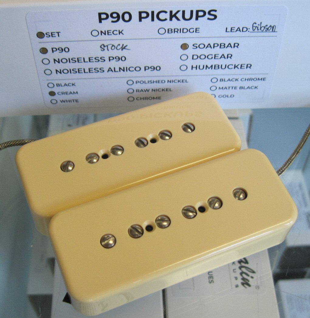 Lindy Fralin Soapbar P90 Pickups Set Creme