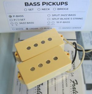Lindy Fralin Precision Bass Pickups Cream Covers
