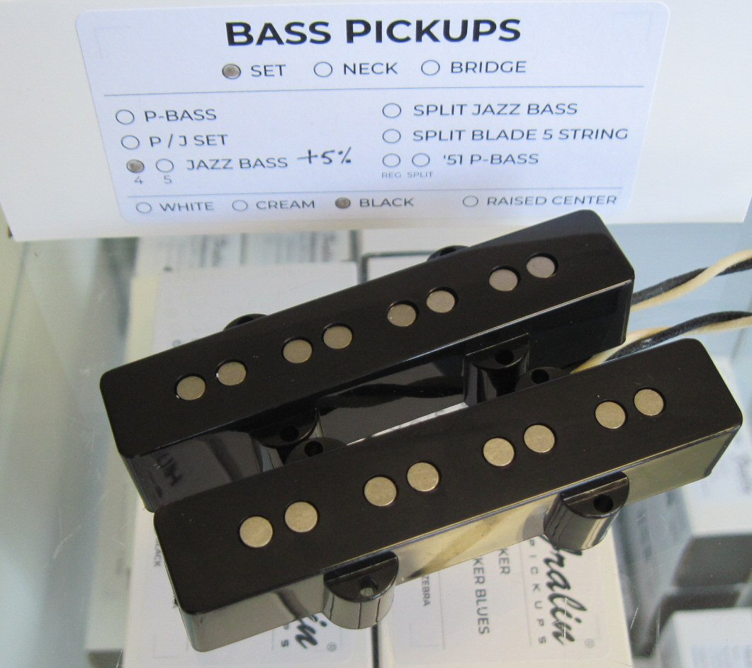 P-J Set by Lindy Fralin - Fat, Thick, and Noiseless Bass Pickups.