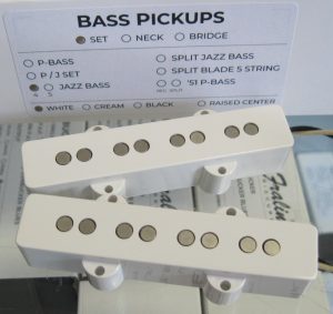 Lindy Fralin Jazz Bass Pickups Set White Covers