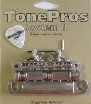 TonePros LPV02-AN Vintage Tuneomatic with Aluminum Tailpiece Set Aged Nickel