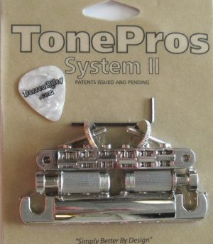TonePros LPV02-N Vintage Tuneomatic with Aluminum Tailpiece Set Nickel