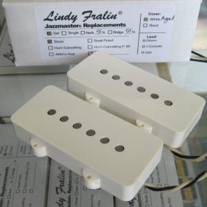 Lindy Fralin Jazzmaster Pickups Stock Set Aged White Covers