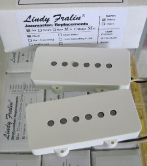 Lindy Fralin Jazzmaster Pickups Stock Set White Covers