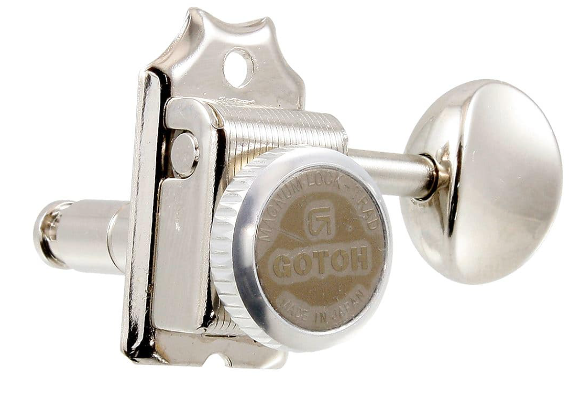 アウトドア 調理器具 Gotoh Nickel SD91-MGT 6-in-line Vintage Style Locking Tuners TK-0769-001