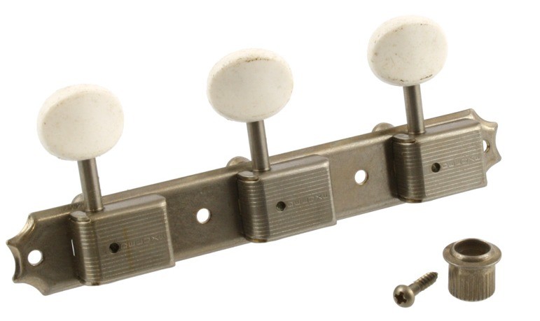 Gotoh Aged Nickel Vintage Deluxe 3-on-a-Strip Tuners TK-0700-007