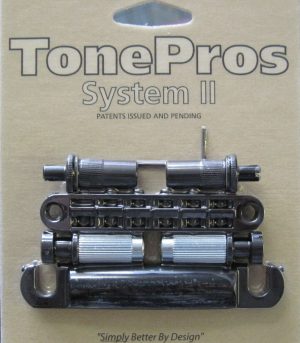 TonePros LPM02-B Metric Tuneomatic/Tailpiece Set Black
