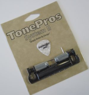 TonePros T1ZA-B Metric Lightweight Aluminum Locking Tailpiece Black
