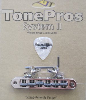 TonePros TP6K-N Standard Tuneomatic Black G Formula Nylon Saddles Nickel