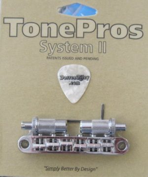 TonePros TPFA-C Metric Aluminum Tuneomatic with Brass Saddles Chrome