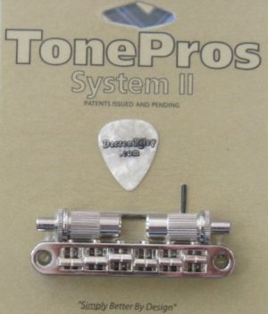 TonePros TPFA-N Metric Aluminum Tuneomatic with Brass Saddles Nickel