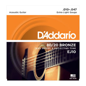 D’Addario EJ10 80/20 Bronze 10-47