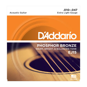 D’Addario EJ15 Phosphor bronze 10-47