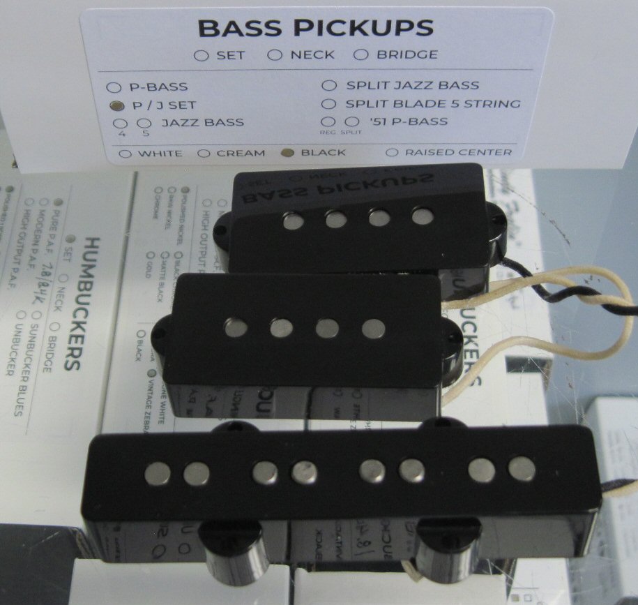 Haarguitars and parts Bass, Split Jazz bass, set, black