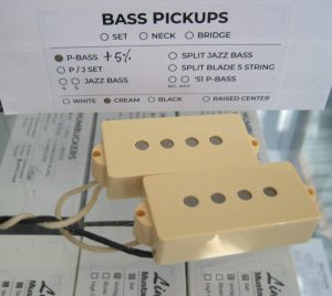 Lindy Fralin Precision Bass Pickups 5% Overwound Cream Covers
